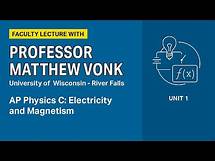 Video thumbnail for Unit 1: AP Physics C: Electricity and Magnetism Faculty Lecture with Professor Matthew Vonk