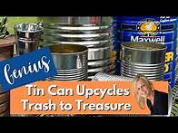 Video thumbnail for *NEW* Trash to Treasure: Amazing Tin Can Upcycle Home Decor Ideas!
