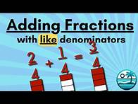Video thumbnail for Adding Fractions with Like Denominators | Math Basics Made Simple