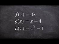 Video thumbnail for How To Evaluate the Composition of Three Functions