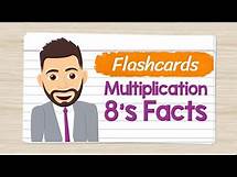 Video thumbnail for Multiplication Flashcards 8's Facts | Elementary Math with Mr. J