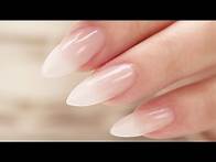 Video thumbnail for French Fade / Baby Boomer Almond Acrylic Nails - Three Color Fade