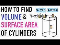 Video thumbnail for How to Find Surface Area and Volume of a Cylinder!