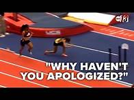 Video thumbnail for FULL INTERVIEW: Runner speaks out after she was hit on the head during race