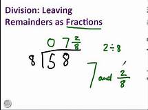 Video thumbnail for Division with remainders as fractions