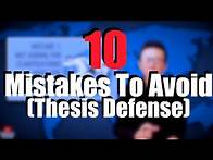 Video thumbnail for 10 Mistakes to Avoid When Defending Your Thesis (Don't Make My Mistakes... :-)