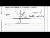 Video thumbnail for WMA11/01 Pure Mathematics P1 (IAL) Jun/Oct 2020 Q6 Straight Line Graphs, Perpendicular Bisectors