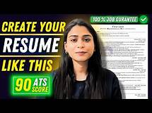 Video thumbnail for How to Make an ATS Friendly Resume !! (For Freshers/Experienced)
