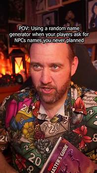 Video thumbnail for You get what the random name generator bestows upon you! #dnd