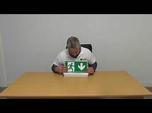 Video thumbnail for Straight Down to Right Arrow Exit Sign For Emergency Exit Sign Fixture (Adhesive)