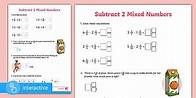 Video thumbnail for Interactive PDF Supporting White Rose Maths Year 5: Spring Block 2 Fractions: Subtract 2 Mixed Numbers