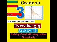 Video thumbnail for Mathematics Grade 10 Unit 3 Activity 3.6 & Exercise 3.4: Solving Quadratic Inequalities Graphically