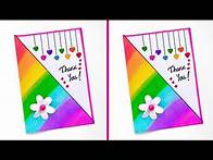Video thumbnail for 😍 Thank You Card 😍 | Easy & Awesome Thank You Greeting Card | How to Make Thank You Card for Teacher