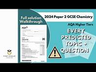 Video thumbnail for 2024 Chemistry Paper 2 GCSE (AQA) - Predicted paper walkthrough | Triple + Combined Science (Higher)