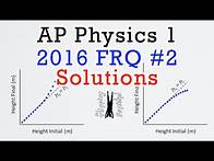 Video thumbnail for 2016 #2 Free Response Question - AP Physics 1 - Exam Solution