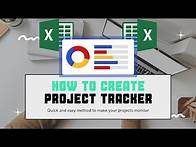 Video thumbnail for Make quick Project Tracker Smartly using Spreadsheets