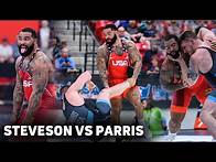 Video thumbnail for Gable Steveson vs Mason Parris | 125 kg 2023 US Open Semifinal