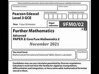 Video thumbnail for Core Pure Paper 2 2021 Pearson Edexcel A level Further maths