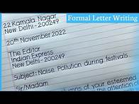 Video thumbnail for Letter writing in English | Formal letter writing | Letter to editor - class 10 and 12