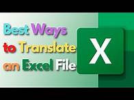 Video thumbnail for THE BEST WAY TO TRANSLATE YOUR EXCEL FILE TO DIFFERENT LANGUAGES FOR FREE.
