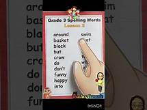 Video thumbnail for Grade 3 Spelling Words Lesson 2