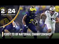 Video thumbnail for DONOVAN EDWARDS PUTS MICHIGAN UP FIRST IN THE NATIONAL CHAMPIONSHIP 📈 | ESPN College Football