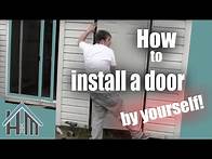 Video thumbnail for How to install an exterior door, pre-hung steel. Replace a door. The Home Mender