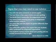 Video thumbnail for Assessment Using Rubrics