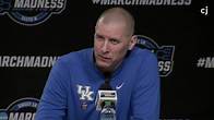 Video thumbnail for Kentucky men's basketball coach Mark Pope reacts to March Madness loss