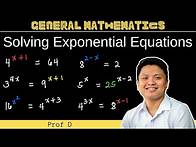 Video thumbnail for Solving Exponential Equations | How to Solve Exponential Equations | General Mathematics