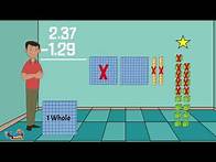 Video thumbnail for Subtract Decimals Using Models | 5th Grade Math