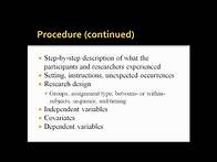 Video thumbnail for Structuring and Writing the Method Section for an APA Style Manuscript