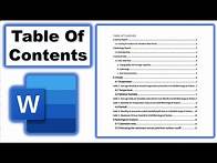 Video thumbnail for How To Create A Table Of Contents In Microsoft Word