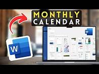 Video thumbnail for How to Create a Monthly Calendar in MS Word | Microsoft Word Tutorial (2025)