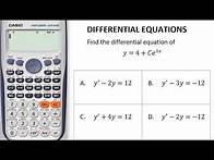 Video thumbnail for [CalcYou] Solving Differential Equations Using Calculator Example 1