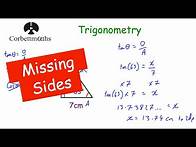 Video thumbnail for Trigonometry Missing Sides - Corbettmaths