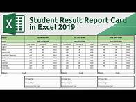 Video thumbnail for How to Create Student Result Report Card in Excel 2019 | Making Student Result Report Card in Excel