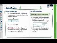 Video thumbnail for Savvas realize Math book Grade 3. Division as sharing