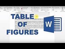 Video thumbnail for How to make figure captions and a table of figures in word
