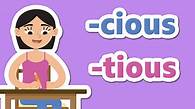 Video thumbnail for Adding the suffixes 'cious' and 'tious' - BBC Bitesize