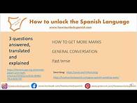Video thumbnail for GCSE Spanish Speaking Exam, General Conversation PAST TENSE. 3 questions and answers. AQA, EDEXCEL