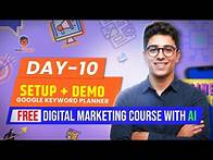 Video thumbnail for 🔴 Google Keyword Planner (with Setup) for Keyword Research | Digital Marketing Full Course with AI