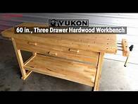 Video thumbnail for Yukon 60" Three Drawer Hardwood Workbench | Harbor Freight