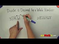Video thumbnail for Dividing Decimals by Whole Numbers, tutorial for 6th grade math