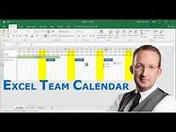Video thumbnail for Create a Team Calendar in Excel