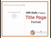 Video thumbnail for APA Style (7th) Title Page Formatting
