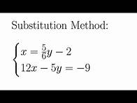 Video thumbnail for Substitution Method with Fractions