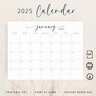 Video thumbnail for 2025 Calendar 2025 Monthly Planner Landscape Elegant Monthly Calendar Sunday & Monday Start 2025 A4 Letter Size Wall Calendar PRINTABLE PDF - Etsy
