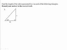 Video thumbnail for Trigonometry: Finding the Length of a Side in a Triangle