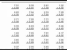 Video thumbnail for GRADE 4 DECIMAL ADDITION 1 OR 2 DIGIT NUMBERS WORKSHEETS